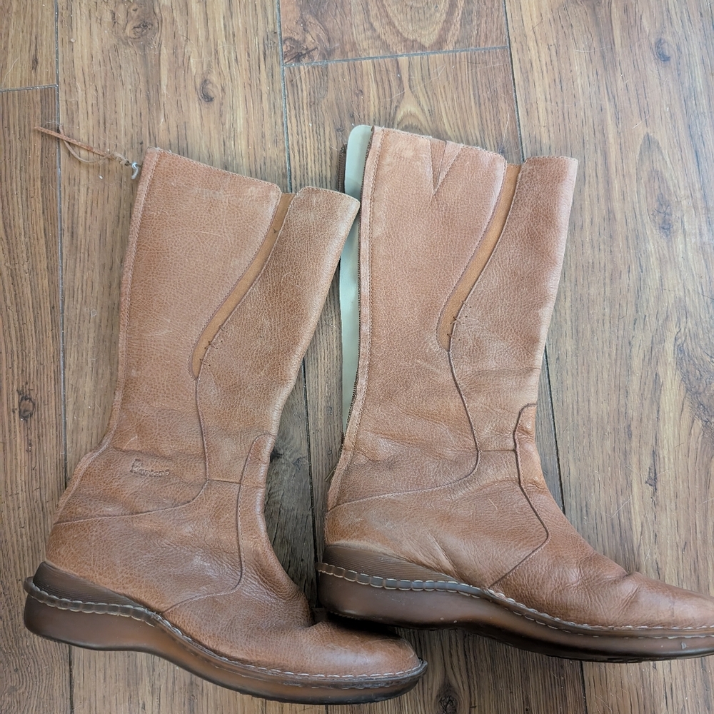 Dr Martens vintage knee high pebbled leather boots